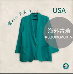 アメリカ輸入古着 REQUIREMENTSテーラードジャケット　レトロ　80年代