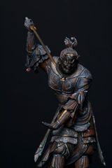 最終値下げ　柘植　仏像　木彫　西立弥陀　六角台座　唐草光背　　　金泥書　③ 06tugeroku-fm-k-50-1.jpg