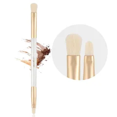 DUcare デュアル アイブロウブラシ &リップブラシ 1本2役 グラデーション用 涙袋用の筒状ブラシ 発色良い 柔らかい 粉飛びなし X1-12 1