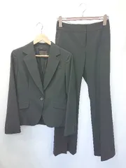 ◇ ⊇ priverite ウール混 シングル パンツ スーツ 上下 サイズ4 ブラック レディース E  【1506250000726】