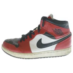 NIKE (ナイキ) AIR JORDAN 1 MID BRED TOE エアジョーダン ブレッドトゥ ミッドカットスニーカー ホワイト/レッド US10/28cm 554724-069