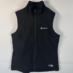 古着 ザ・ノースフェイス THE NORTH FACE ソフトシェルベスト 企業ロゴ ワンポイントロゴ刺繍 フルジップ M  ブラック レディース