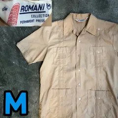7T5649 ROMANI キューバシャツ　オープンカラー　古着 T5649 ROMANI キューバシャツ オープンカラー 古着 - メルカリ