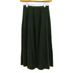 コルディア ロングスカート ボトムス ニット プリーツ 日本製 レディース 9サイズ グリーン CORDIER 【中古】