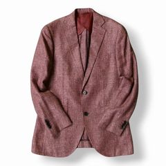 超美品】メンズ リネン ジャケット 【ピンク希少】【インナーサービス