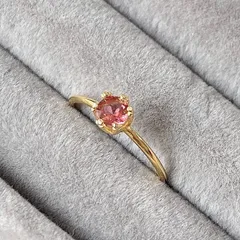 ウォームピンクトルマリン クラウンリング
