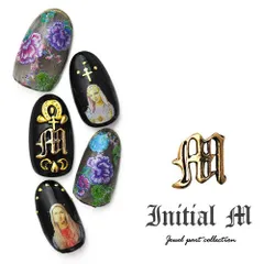 【送料無料】イニシャル アルファベット 英字 アンティーク ネイル ジェルネイル パーツ ネイル用品 デコ ネイルジュエリー ゴールド ネイル工房 ネイルアート ネイルグッズ デコパーツ ジェルネイルアート メタル ジェル ジェルネイルパーツ【イニシャル】