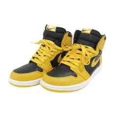 ナイキ NIKE 美品 Air Jordan 1 High OG Pollen エア ジョーダン レトロ ポレン ハイカット スニーカー 27.5㎝ イエロー ブラック 555088-701