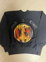 Jesus Is King クルーネックスウェット Kanye West Jesus is King JIK Crewneck Sweatshirt Navy Blue
