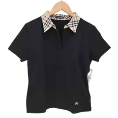 バーバリーロンドン BURBERRY LONDON 襟ノバチェック 裾ロゴ 刺繍 スキッパー ポロシャツ レディース  2