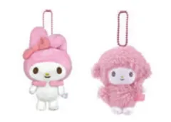 ツジ【送料無料】【サンリオキャラクターズ】ぬいぐるみマスコットキーホルダー【マイメロディとマイスウィートピアノ】【キーリング】【チャーム】【鍵】【人形】【ドール】【2個セット】【2個入り】【ペア】【お揃い】【雑貨】【グッズ】【かわいい】