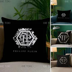 PP-P-Philipp P-Plein 枕カバー 防ダニ枕 目に見えないジッパー シルキーショートプラッシュ ソファクッションカバー