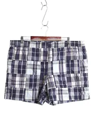 【お得なクーポン配布中!】 90s ポロスポーツ ラルフローレン パッチワーク ショートパンツ メンズ L オールド ポロ チェック ショーツ 海パン 短パン 水陸両用 スイム