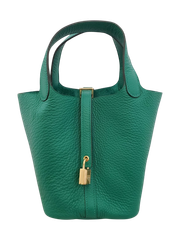 エルメス HERMES ハンドバッグ ピコタンロックPM トリヨン ヴェールヴェルティゴ W刻印　G金具