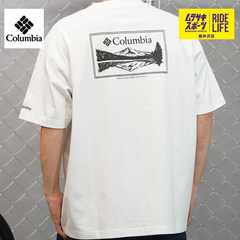【ムラスポ公式】COLUMBIA コロンビア ムラサキスポーツ限定 Tシャツ UV生地でゆったりシルエット ホワイト/ブラック PM0941