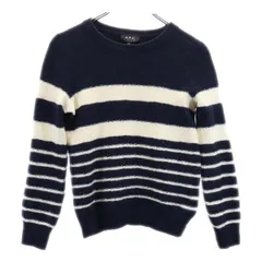 アーペーセー ウール ボーダー 長袖 セーター S ネイビー系 A.P.C. ニット レディース 古着 【231220】
