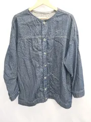 ◇ Θ Samansa Mos2 blue サマンサモスモス ブルー Gジャン 長袖 デニム ジャケット サイズF インディゴ レディース E  【1507010010719】のサムネイル