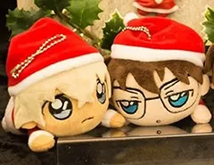 【中古】名探偵コナン　ＫＣＭ　寝そべりキーチェーンマスコット　クリスマス2018　コナン・安室透　2種セット