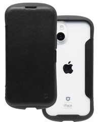iFace Reflection iPhone 14/13 ケース 手帳型 クリアケース (ブラック)【 アイフェイス スマホケース 耐衝撃 iPhone13 アイフォン14 アイフォン13 手帳 ダイアリーケース カード収納 ポリカーボネート 】のサムネイル