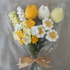 毛糸の花束　黄色