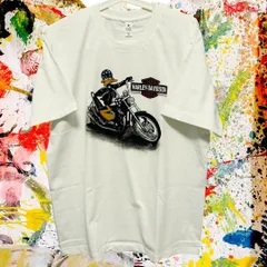 ハーレーダビッドソダック リプリント Tシャツ 半袖 メンズ 新品 白 新品 新品未使用 レトロ 個性的 奇抜 エモい バンドT カットソー 攻め 前衛的 ヴィンテージリプリント  古着 好き綿 男性 衣類 トップス お洒落 ハイデザイン 男性