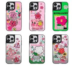 新品　Rich Flower 　スマホケース　花柄　iPhone　ケース  ハードケース  マグネット吸着