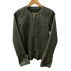 サカイ sacai ノーカラージャケット プリーツ フリル 16-02779 ジャケット カーキ 201LT-449のサムネイル