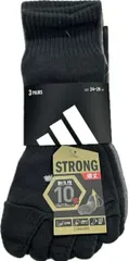 メンズ アデイダス5本指 ソックス adidas 3足組靴下 STRONG頑丈 破れにくい 24ｃｍ～26ｃｍ 26ｃｍ～28ｃｍ 送料無料