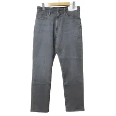 ユニクロ UNIQLO タグ付き 25ss EZYジーンズ 321-475597 デニム パンツ ストレッチ M グレー X