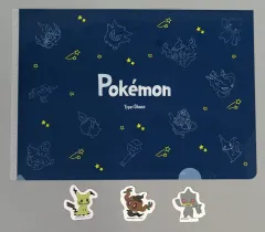 【中古】クリアファイル ミミッキュ＆ボクレー＆ジュペッタ クリアステッカー＆ギミッククリアファイルセット 「一番くじ Pokemon Type：Ghost」 G賞