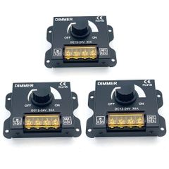 調光器 スイッチ LED テープライト DC12-24V 30A 照明調光 コントローラー 電球 スポットライト 3個