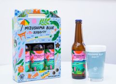 MIZUSHIMA BLUE 北陸のハワイ | 福井県敦賀市発クラフトビール 3本1組 ギフトセット （330ml瓶x3本）のサムネイル