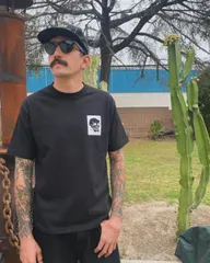 Unknown Brothers プリント Tシャツ USAコットン ヘビーオンス / STUDIO Maeda アート 半袖 黒 ブラック M 新品