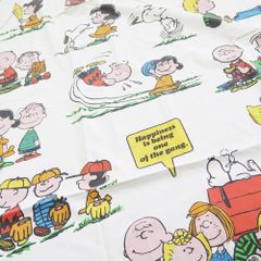 ヴィンテージシーツ　スヌーピー　総柄　　生地　ハンドメイド　リメイク　入園　入学　イベント/ｘ9