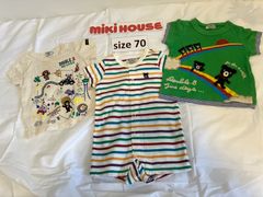 255ミキハウスmikhouse 70size ロンパース　Tシャツセット