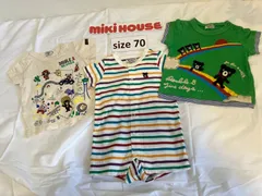 255ミキハウスmikhouse 70size ロンパース　Tシャツセット