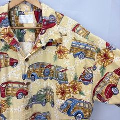 CUSTOM SHIRTS by CAROL 車　プリント　アロハシャツ　サイズXXL　MADE IN USA 07032519　861