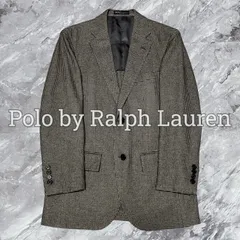 Polo by Ralph Lauren ポロバイラルフローレン テーラードジャケット 千鳥柄 ハウンドトゥース ウール 2B 背抜き センターベント 開き見せ 日本製 ベージュ系 サイズS相当