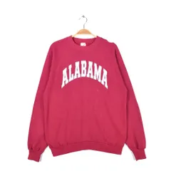 80s 90s ジャージーズ アラバマ大学 USA製 ヴィンテージスウェット カレッジプリント マルーン 赤 英字 アーチロゴ ALABAMA JERZEES サイズL 古着 @CF0817