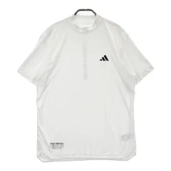 サイズ：L ADIDAS GOLF アディダスゴルフ 2024年モデル モックネック 半袖Tシャツ 総柄 ホワイト系 [240101493043] ゴルフウェア メンズ ストスト