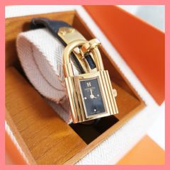 【正規品】エルメスHERMESケリーウォッチ 腕時計 黒 鑑定済！