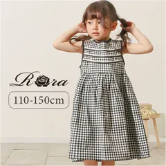 ☆ ブラック ☆ プチプレイド Rora ワンピース ローラ プチプレイド ノースリーブ キッズ 夏 袖なし 子供 こども 子ども 女の子 女子 ギンガムチェック 黒 ブラック おしゃれ かわいい オシャレ 可愛い カジュアル オールインワン 子ども服 子供服