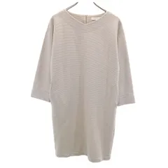 BEAUTY&YOUTH UNITED ARROWS ビューティーアンドユースユナイテッドアローズ 日本製 7分袖 Vネック ワンピース ベージュ レディース 古着