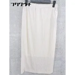 ◇ ●新品● ◎ JEANASIS タグ ストライプ コーデュロイライク 膝下丈 ナロー スカート サイズFREE アイボリー レディース 【中古】 【1002801592820】のサムネイル