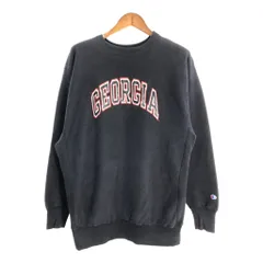 90年代 USA製 Champion チャンピオン REVERSE WEAVE リバースウィーブ GEORGIA スウェット カレッジ 黒 (メンズ XX-LARGE) 中古 古着 S7912