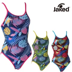 Jaked　練習用水着　830332　レディース　トレーニング水着　水泳　競泳　ワンピース  ボタニカル柄