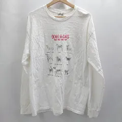 ◇ Θ GLOSTER グロスター ロゴプリント 犬 猫 長袖 Tシャツ 表記なし ホワイト メンズ E  【1502030043754】のサムネイル