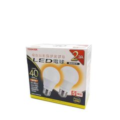 東芝(TOSHIBA) LED電球 40W相当 全方向 電球色 E26口金 2P 密閉器具対応 LDA5L-G/40V1RP 0
