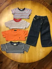 ▽ 子供服 70 ～ 85㎝ 5点まとめセット DIESEL ラルフローレン ユナイテッド アローズ デニム パンツ ズボン 半袖 Tシャツ キッズ ベビー