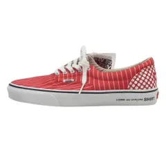 Supreme シュプリーム スニーカー × COMME DES GARCONS SHIRT コムデギャルソン シャツ × VANS バンズ 14SS Era ローカット スニーカー レッド レッド系 ホワイト系 30cm【中古】のサムネイル